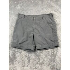 White Sierra Gray Outdoor Hiking Shorts Mens XL 31 Inch Inseam Elastic Waist